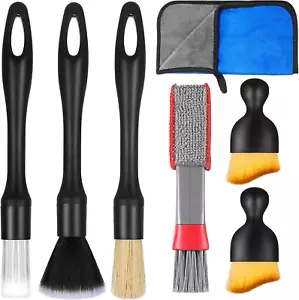Car Detailing Brush, 7 PCS Car Interior Brush Set, Automotive Interior Dusting B - Picture 1 of 7