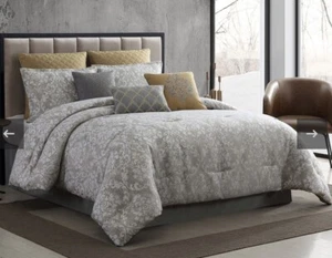 Hallmart Collectibles Lisbon 10-Pc. Opulent Jacquard Comforter Set KING - Picture 1 of 5