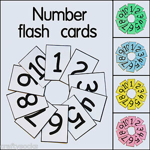 Educational number flash cards 1-10/20/50/100 For school classroom or homeschool