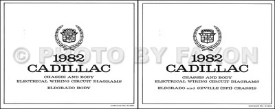 Schema Elettrico Pieghevole Per 1982 Cadillac Eldorado V8 Gas COLOR - Immagine 1 di 2