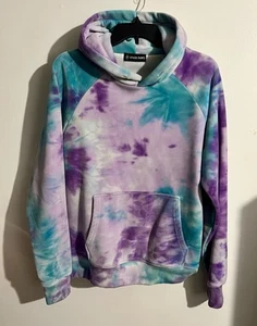 Spark Paws Hoodie butterweich, beruhigend Fleece Batik lila blau Unisex M - Bild 1 von 4