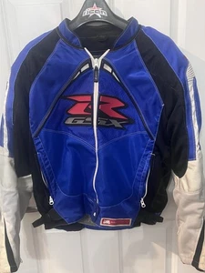 Icon Merc 3 Suzuki Blue Textile Jacket GSX-R Size Men’s Medium - Picture 1 of 8