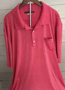 Greg Norman Play Dry Mens Golf Polo Shirt Size 2XL  Short Sleeve Striped - Foto 1 di 8