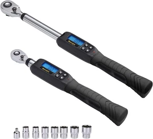 RM601-34 3/8” & 1/2” (5-150 Ft-Lbs) Heavy Duty Digital Torque Wrench Combo Kit w - Picture 1 of 8