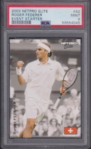 Roger Federer Rookie RC 2003 NetPro Elite Series Event Starter #S2 PSA 9 MINT - Picture 1 of 2