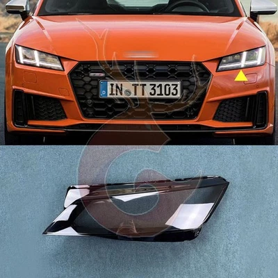 For Audi TT TT RS TTS 2016-2022 Left Side Headlight Clear Lens Shell w/Seal Glue - Image 1 of 4