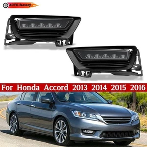 2PCS LED Fog Lamp Assembly LED Fog Lights Bumper Lamp For Honda Accord 2013-2016 - Picture 1 of 10