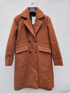 Soprabito donna marrone chiaro medio The Wool Maker 60% misto lana nuovo - Foto 1 di 6