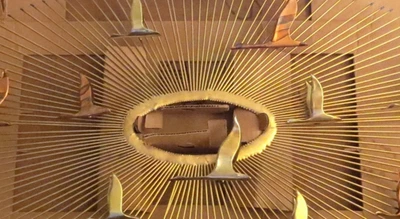 NUEVA ESCULTURA DE COLECCIÓN CURTIS C JERE SUNBURST PÁJAROS EN VUELO PARED METÁLICA 38 X 20 MCM Foto 1 de 3