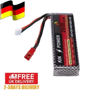 2600mah 7,4v Batterie 25c Lipo Akku T Stecker Für Wltoys 1/14 144001 Rc Auto - Bild 1 von 6