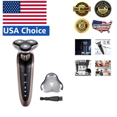 Afeitadora de barba eléctrica para hombre recortadora afeitadora USB recargable máquina de afeitar de cabello Foto 1 de 4