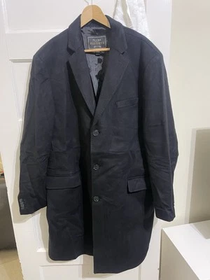 Jos A Banks 100% Cashmere Black Full Length Topcoat Mens 48 Vented & Pockets - Image 1 of 4