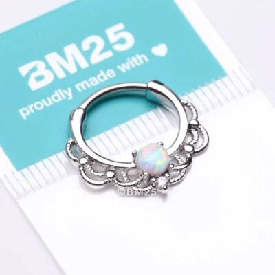 Anillo aro clicker Turan brillante ópalo de fuego Foto 1 de 4