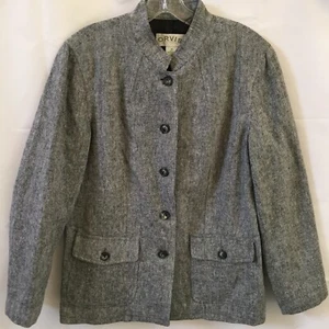 Chaqueta Blazer para mujer Orvis talla 12 gris forrada de tweed 5 bolsillos elegantes - Imagen 1 de 11