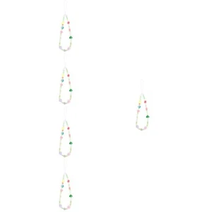 Set of 5 Contrast Color Beaded Lanyard Miss Mobile Phone Strap Hanging Chain - Zdjęcie 1 z 12
