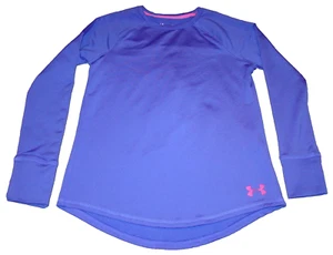 Under Armour Coldgear Girls Size YMD Purple Crew Long Sleeve Shirt Top - Picture 1 of 5