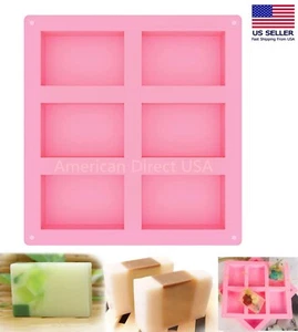 Rectangle Silicone Soap Making Molds Baking DIY Mold For Cake Bakeware US Seller - Picture 1 of 6