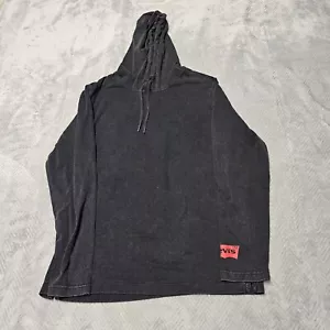 Men's Levi's Strauss Lightweight Long Sleeve Hooded Shirt Medium Black - Picture 1 of 9