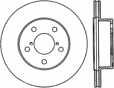Rotor de freno de disco Centric-C-TEK trasero para 03-04 Subaru Impreza 121.47020 Foto 1 de 3