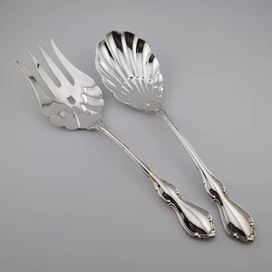 Reed & Barton Hampton Court Sterling Silver Salad Serving Set - 9 1/4" - Picture 1 of 3