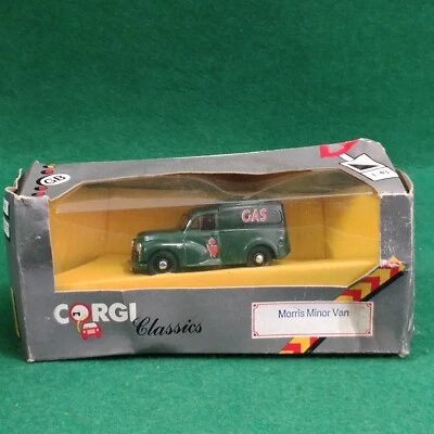 CORGI CLASSIC MORRIS MINOR VAN GAS 1:43 VINTAGE DIE CAST MODEL BOX toys no dinky - Immagine 1 di 4