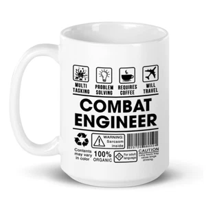 Divertida Taza de Café Ingeniero de Combate Militar Veterano Regalo para Ingenieros del Ejército - Imagen 1 de 5