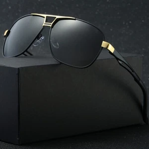 Men's Polarized Aviator Sunglasses Driving Sport Outdoor Fishing Eyewear UV400 - Picture 1 of 7