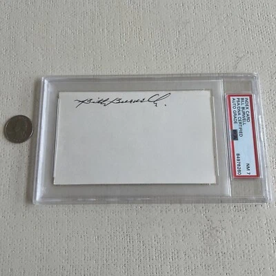 Bill Burwell Signed Index Card 3x5 PSA Slabbed Graded Pirates 1960 World Series - Image 1 of 2