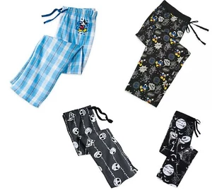 Disney Store Mickey Mouse Jack Skellington Donald Duck Lounge Pants Mens New - Picture 1 of 52