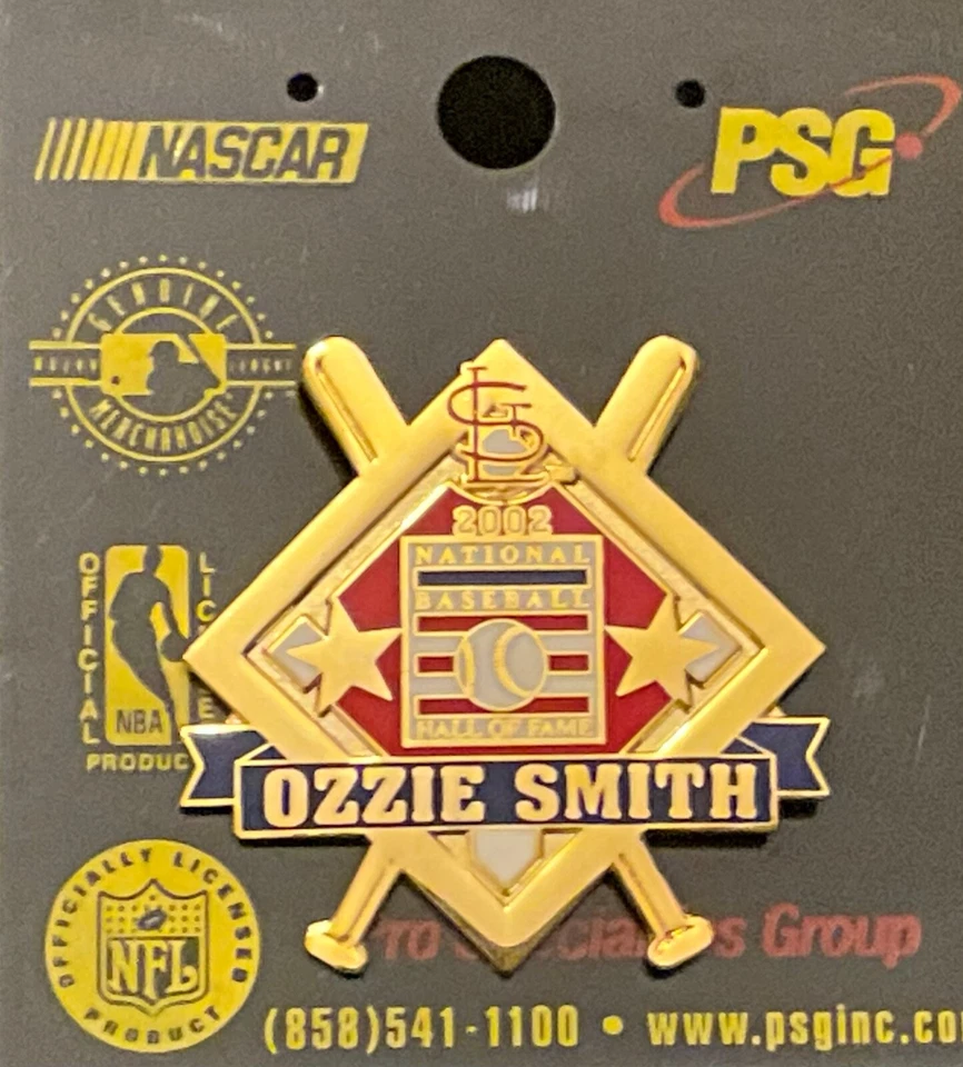Pin Ozzie Smith Hall of Fame 2002 Hall of Fame St Louis Cardinals - Imagem 1 de 1