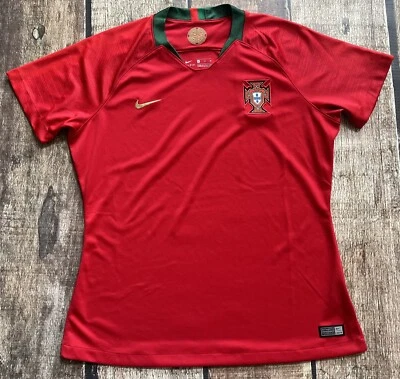 NIKE PORTUGAL 2018 HOME KIT JERSEY INTERNATIONAL WOMENS XL RED GREEN EXCELLENT Foto 1 de 4