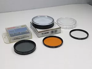 62mm Super Set of 3 Filters w/ Cases - Sunpak CPL, Minolta Warming, Tiffen UV - Picture 1 of 5