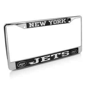 NFL New York Jets Carbon Fiber Look License Plate Frame - Picture 1 of 2