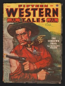 FIFTEEN WESTERN TALES Vol. 28 #4, July 1954, GD/VG CONDITION, Richard Ferber - Imagen 1 de 3