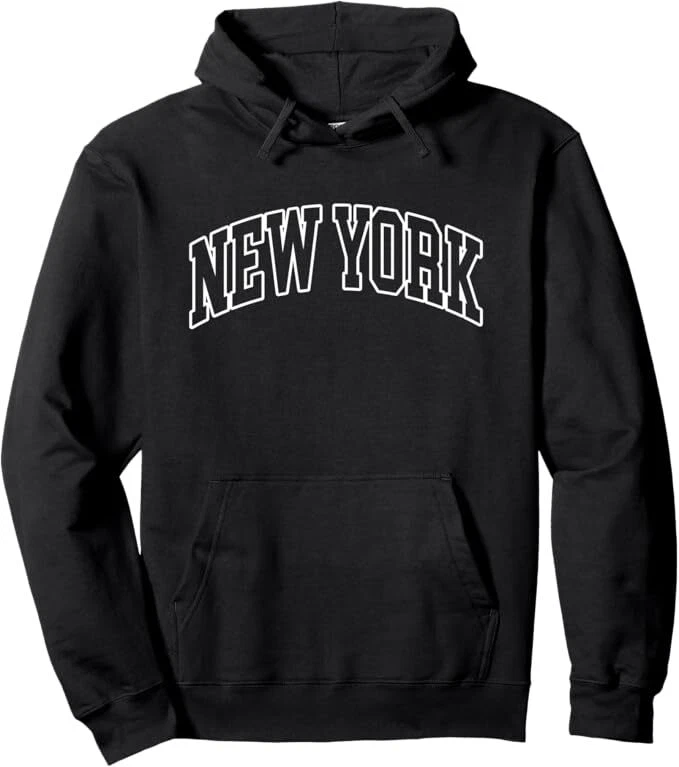 Nueva York - NY - Diseño retro - Sudadera con capucha pulóver clásica Foto 1 de 1