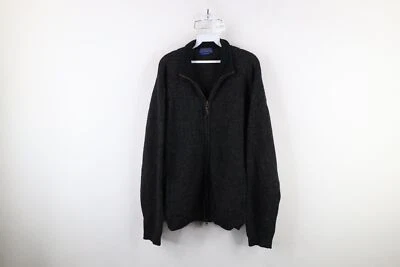 Vintage Pendleton Mens Large Blank Shetland Wool Knit Full Zip Cardigan Sweater - Image 1 of 4