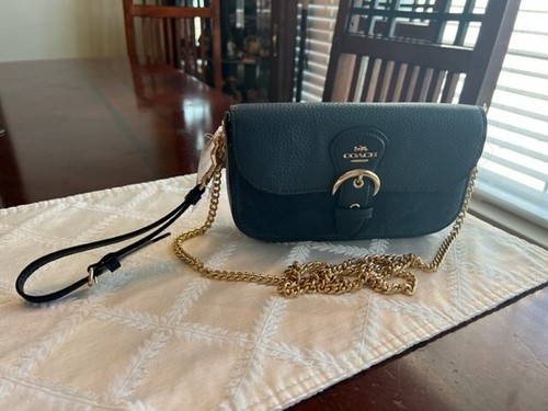 Coach C5588 Kleo Blue Crossbody In Colorblock Leather Denim Multi