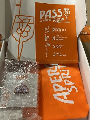 Aperol Spritz Bottle Stopper Pin And Bag In A Pouch Bar Ware Alcohol Lot • 20$