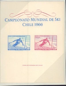 HOJA RECUERDO CHILE 1966 C266-C267 SKY MNH - Imagen 1 de 1