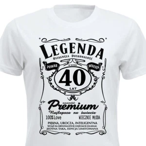 40 lat Urodziny Legenda Damska Koszulka Polish T shirt Prezent Dla Kobiet PL Tee - Picture 1 of 19