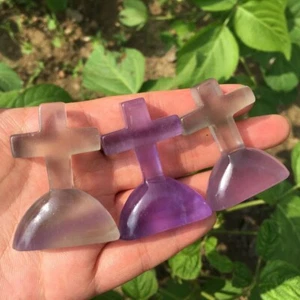 1 pieza lápida tallada con fluorita - Imagen 1 de 5