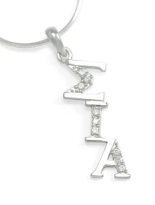 Collar de hermandad diagonal Sigma Iota Alpha con circonios circulares | Regalos de hermandad - Imagen 1 de 1