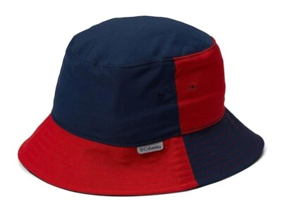 Columbia 2032162-464 Bucket Hat Toddler Blue Red Chin Strap Wide Brim QLW475 - Image 1 of 4