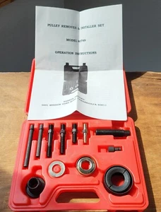 Harbor Freight Tools Pulley Remover and Installer Set Hard case & Instructions - Foto 1 di 5