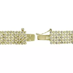 Goldfarben 2.00 Cttw Diamant Perlen Tennis Armband - Bild 1 von 1