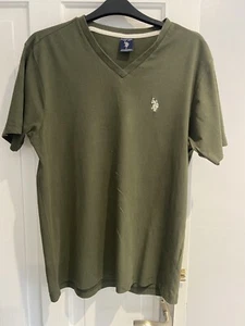 Men’s U.S. POLO ASSN. V-neck T-Shirt Size UK Small - Picture 1 of 9