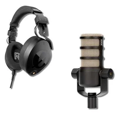 Rode PodMic Cardioid Dynamic Broadcast Microphone with Rode NTH-100 - Image 1 of 4