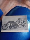 carte postale ancienne sport vélo moto