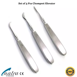 3 Pcs Dental CHOMPRET Elevators Oral Surgery PDL Luxating Tooth Root loosening - Picture 1 of 4