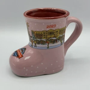 German Christkindlmarkt Pink Gulhwein Boot Mug Cup Ceramic .21L 2023 Carmel IN - Picture 1 of 8